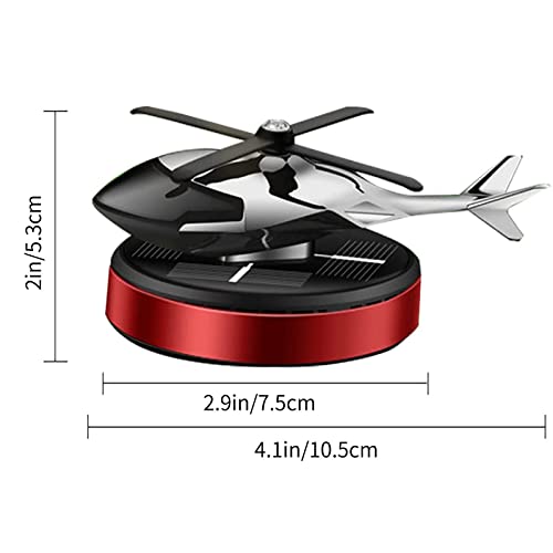 Image of Helicopter Car Air Freshener | Rotating Solar Car Freshener, Airplane Car Perfume, Propeller Design, Long-Lasting Fragrance
