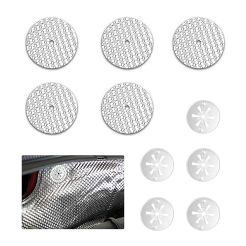 CXCCOI 10PCS Car Heat Shield Clips & Washers,Exhaust Heat Shield Clips Replacement OEM#N90796502/N90335006,Universal Heats Shields Automotive Kit for Underbody Car Accessories (Style A)