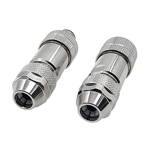 Conector de sensor M12 macho hembra de 4 pines con enchufe de metal y blindaje tipo A 7