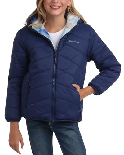 Eddie Bauer Girls' Reversible Jacket Deer Harbor Waterproof