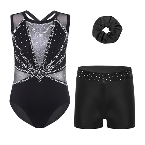 Body danse classique sans frottement pour fillette avec short et ruban