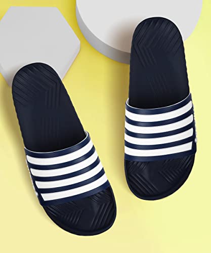Image of Aqualite AL-191 Men Slides Slipper with Slip-on wear, Comfort and Flat Base Flipflop for dailywear uses.