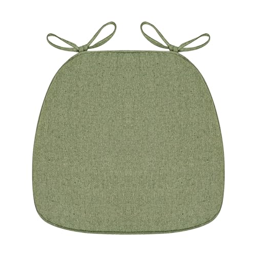 Cojines de asiento para sillas de comedor con lazos, cojines de metal para sillas de comedor, cojines de silla de cocina, cojines antideslizantes con lazos, cojín elevador de sillón (tamaño: 2