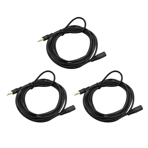 3 cables extensión audio 3.5mm Jack 3m, macho a hembra miniatura 1