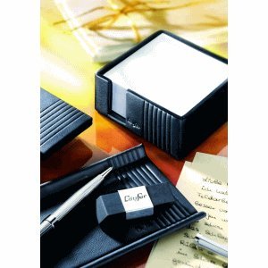 Läufer Zettelbox La Linea Leder schwarz