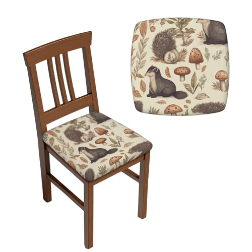 Housses de chaise de salle à manger lot de 6 extensibles et lavables motif nature pour cuisine - 2