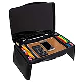 DOBU Portable Lap Desk for Kids, Students, and Adults - Kids Lap Desk with Storage - Lap Desk for Laptop - Folding Laptop Table - Foldable Drawing Table and Craft Desk 17x11 (Black)