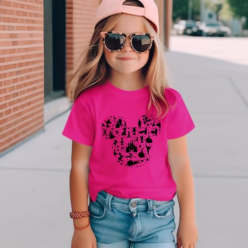 Image of Magic Kingdom Shirts for Girls Magical Castle Fairy Graphic Cute T Shirt Kids Holiday Family Vacation Trip Tee Tops