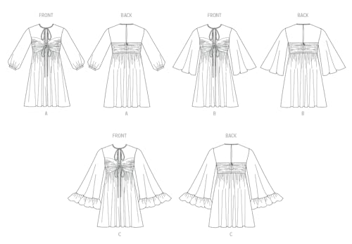 McCall\'s M8602Y5 Misses\' Babydoll Dress Sewing Pattern Packet, Design Code M8602, Sizes 18-20-22-24-26 - Thumbnail 3