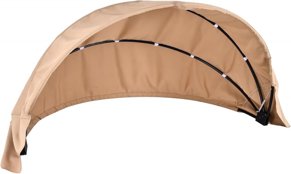 Toldo de repuesto para sofá cama al aire libre, cubierta redonda de fácil ajuste para tumbonas de mimbre de 66 pulgadas, no requiere herramientas, actualización sin esfuerzo para relajarse al aire