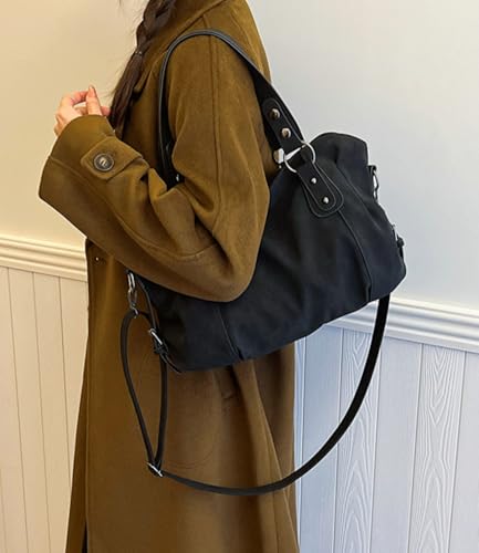 Trendy PU Leather Crossbody Bag Women Retro Tote Handbag Large Shoulder Purse Commuting Travel3