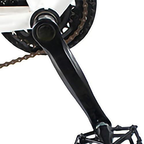 Rhinenet Left 170mm Bicycle Crank Arm Set Replacement for Electric, Folding, Hybrid, Mountain, Road Bike - Aluminium Alloy - Horizontal (Black, Diamond Hole)