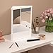 D-GROEE Non-Reversing Mirror, Precision True Image Vanity Makeup Mirror Non-Magnifying Tabletop Mirrors Real Reflections Beauty Mirrors for Your Face White S