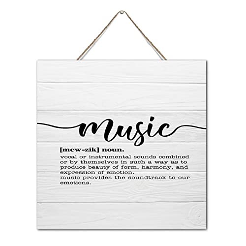 Décoration murale en bois Music Noun pour une ambiance maison positive