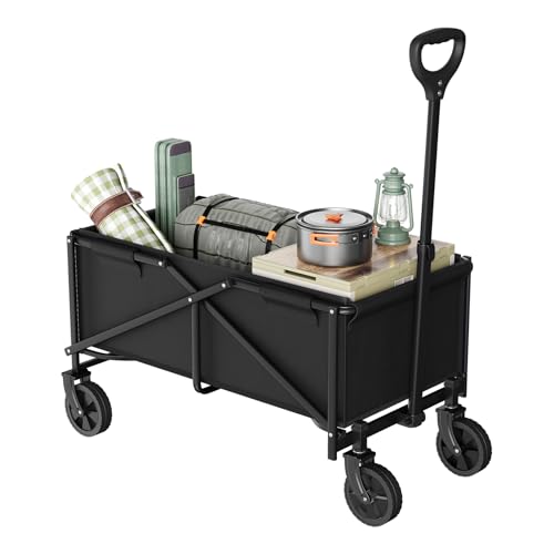WOLTU Bollerwagen Faltbarer，mit Verstellbarem Griff für alle...