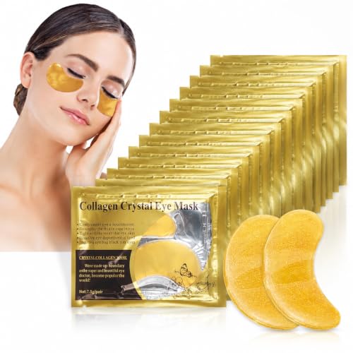 24 Pares Parches de Ojos 24K Oro, Hidratante para el Contorno de Ojos