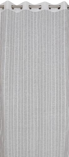 Image of Exporthub Sheer Linen Cotton Curtains for Window 6 Feet Set of 2, White - Light Filtering Breathable Fabric Drapes for Living Room & Bedroom (EHSPR052 64)