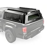 Camper Shell for Toyota Tacoma 5FT 2024-2026 Truck Bed Cap Manganese Steel Hard Top Truck Topper 1100 lbs Lockable No-Drill Pickup Canopy (Multifunctional Panels)
