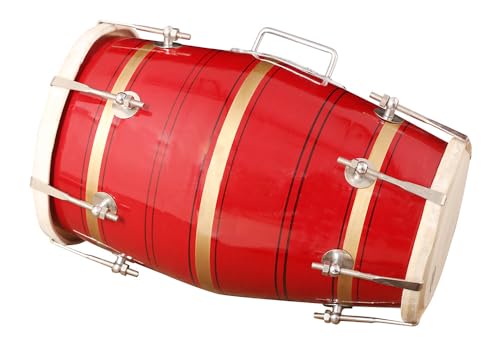 JAS - Dholak Nut Bolt type Red and Gold