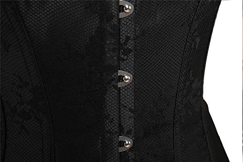MISS MOLY Steampunk Gothic korsetjurk zwart retro korset rechte stijl corsage dames kostuum jurk Halloween cosplay - Image 7