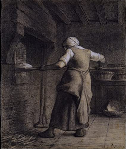 Image sur toile femme faisant du pain Millet pour habiller un grand mur vide