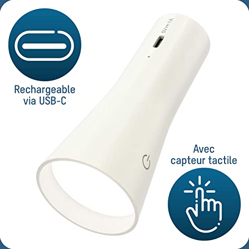 Lampe de bureau à LED à intensité variable en continu et commande tactile à pince Blanche - 6