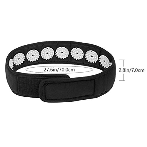 2Pcs Head Acupressure Wrap Comfortable Acupuncture Massage Belt Headband Head Massager Tool For Migraine,Migraine Relief For Muscle (Black) #TOP1