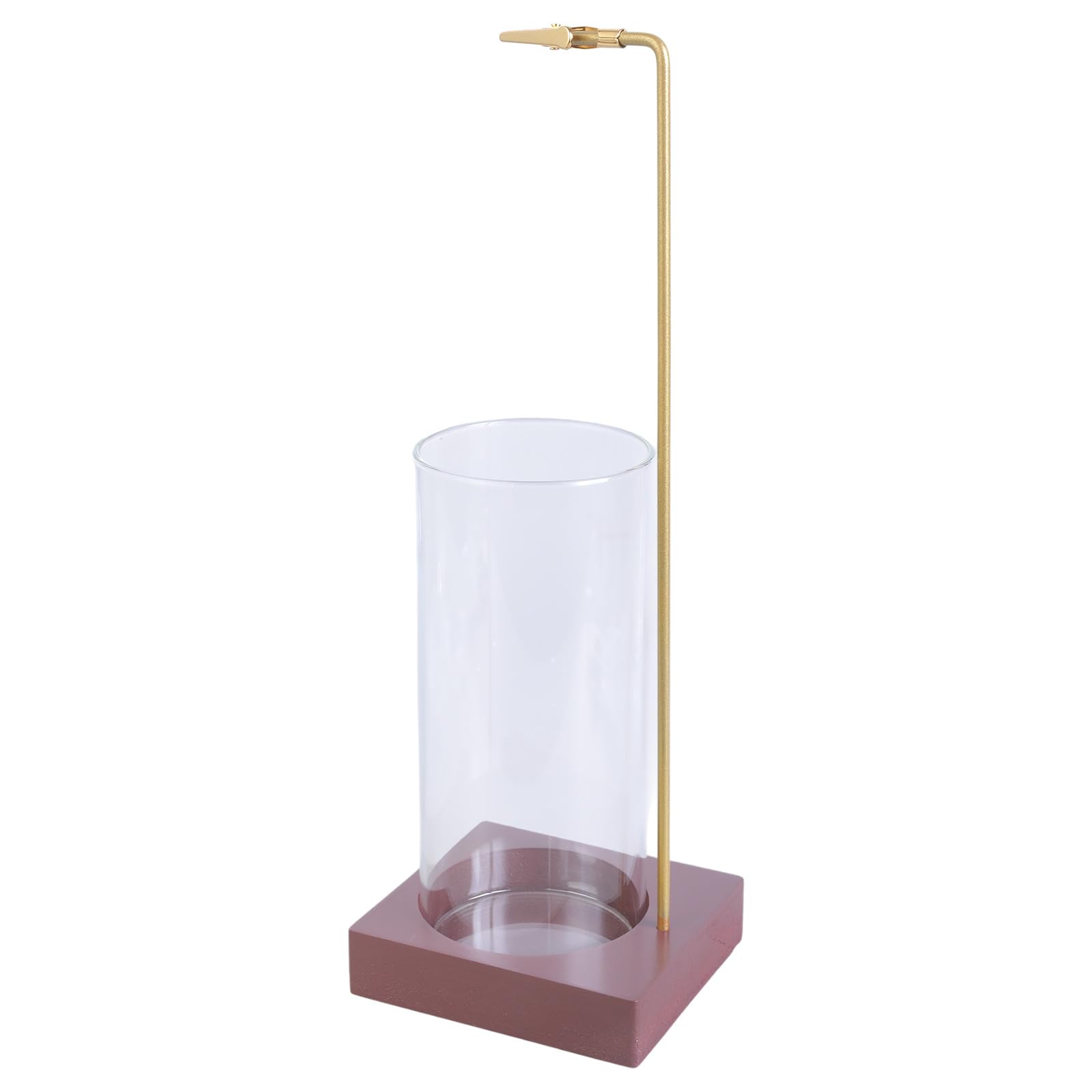 Innovative Incenses Holder with Detachable Glass Ashes Catcher Wood Base Stick Burners for Meditations Decors Holder