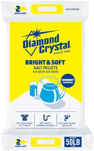 Diamond Crystal Bright & Soft Water Softener Salt Pellets, 50 Pounds