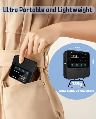 Image of FREEBOT Mobile Hotspot - 4G LTE Portable WiFi for Travel in 150+ Countries, Pocket WiFi Router 10-Device, 5000mAh Battery & No Contract /SIM, with 30GB US Data(30 Days) for Business, Trips & Outdoors
