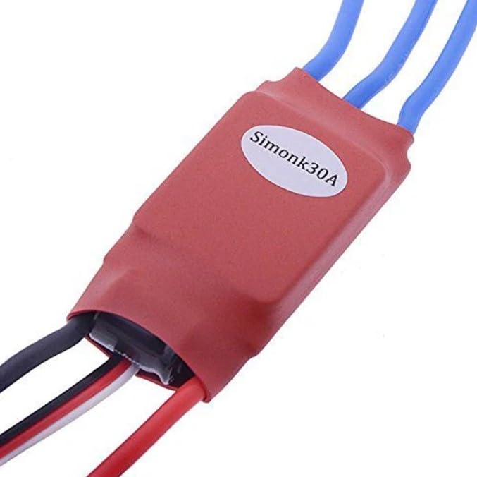 Image of Robocraze SimonK Red 30A BLDC ESC Electronic Speed Controller with Connectors for BLDC Motors in Quadcopters, Multirotor drones, RC Planes