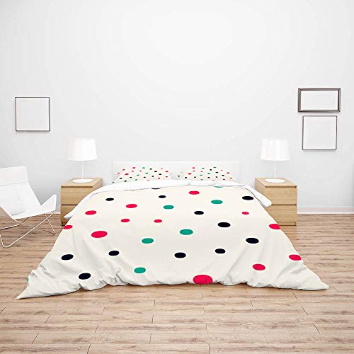 Parure de lit Long Twin en tissu 100 % polyester de qualité supérieure à pois