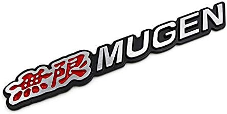 UAUTO Hq Aluminium Metal Car 3D Badge Emblem Brushed Alloy Logo Decal Sticker for Mugen (Red Black)