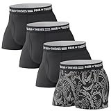 Pair of Thieves Every Day Kit Soft Cotton Trunks for Men Pack (4 Pack), Black, Large