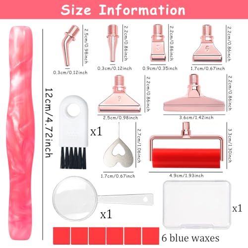 Image of Praise V Do Diamond Painting Art Drill Pen Kit with Screw Stainless Steel Rose Metal Tip Nibs Placers Roller Tool Accessories, Diamond Art Pen for 5D Diamond Paint Bead Dot NeonPink