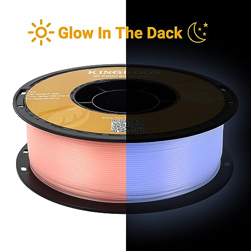 Image of Kingroon Glow in Dark 1.75mm PLA Filament, Fit Most FDM 3D Printers, Dimensional Accuracy + /- 0.03 mm, 1kg Spool(2.2lbs), Luminous PLA 3D Printer Filament - Pink