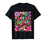 Retro Boho Floral Let's Fiesta San Antonio Cinco De Mayo T-Shirt