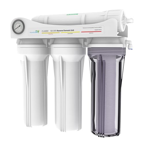 AquaticLife 150 GPD Hydroponic Reverse Osmosis Filter System RO Water Filtration Unit, High Efficiency