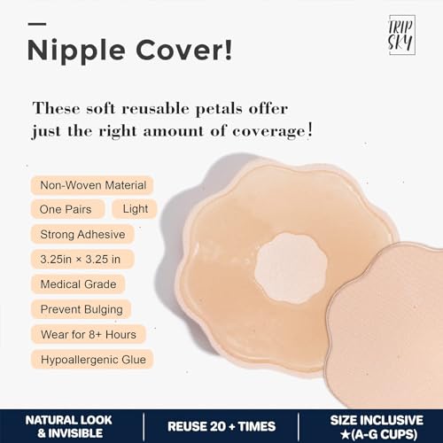 Image of Tripsky XL Breast Lift Tape, BoobTape for Large Breasts,Body Tape for Fashion,Athletic Tape Boobtape &NippleCover for A-G Cup