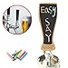 Red Oak Tools Carved Beer Tap Handle with Chalkboard (7.3'' Tall)– Universal Connection for Homebrewers and Busy Commercial Bars- Chalk Set Included