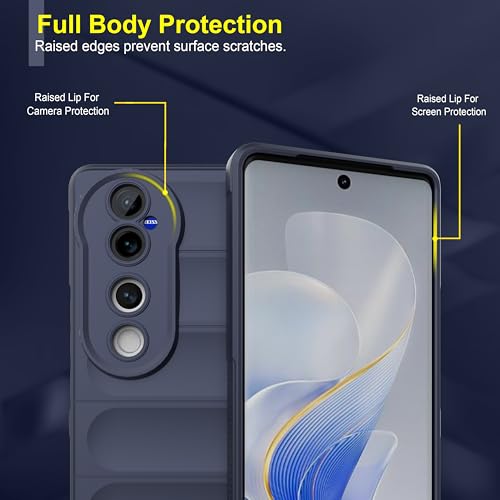 Image of Zapcase Back Case Cover for Vivo V40 Pro 5G | Compatible for Vivo V40 Pro 5G Back Cover | Liquid Silicon Magic Case with Camera Protection | Sapphire