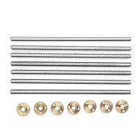 Tige Filetée Trapézoïdale TR8 Acier Inoxydable Avec Écrou En Laiton - Pas 2mm Longueur 250mm