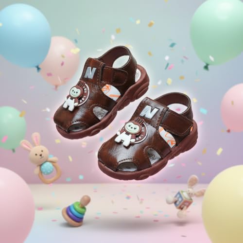 Image of Kids Chu-Chu Sound Musical First Walking Cozy Sandals for Baby Boys and Baby Girls Age 9-22 Months