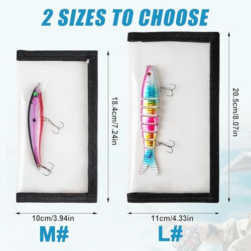 Couverture de leurre de pêche en PVC transparent - Lot de 4 ou 8 protections d'appâts pour canne