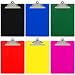 Trade Quest Plastic Clipboard Opaque Color Letter Size Standard Clip (Pack of 6) (Assorted)