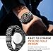BAITEYOU Stainless Steel Bands with Case Compatible with Samsung Galaxy Watch Ultra 2/1 47mm (2025 2024), Rugged Protector Cover Metal Band for Galaxy Watch 7 8 Ultra for Men (Black)