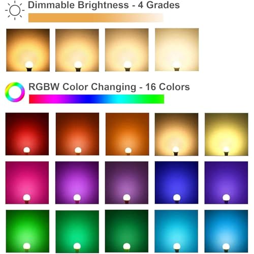 Afinsea Rgb Color Changing Light Bulbs,9W Rgb Led Light Bulbs,40W Equivalent A19 E27/E26 Warm White 6500K,16 Color Multicolor Light Bulb Dimmable Light For Home Party Bedroom Outdoor thumb #1