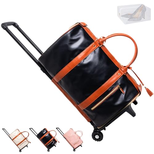 Lar Wheeled Garment Bag - Convertible Travel Duffle for Easy Carry-On Perfect for Suits Dresses Ideal for Business