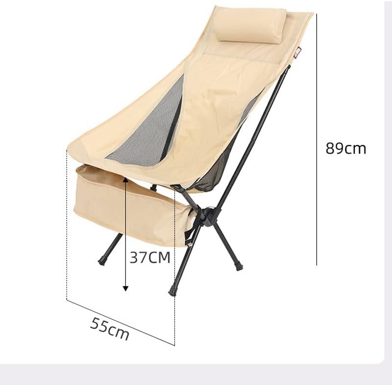LPAOMKL 屋外ポータブル折りたたみ椅子公園キャンプ釣りロッキングチェア高揚鋼アームチェアキャンプチェア(A)