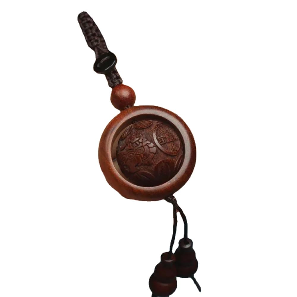 DFHEsdfD Keyring pendants, Wooden Buddhist Keychain Bag Buddha Pendant Ebony Wood Buddhism Keyring